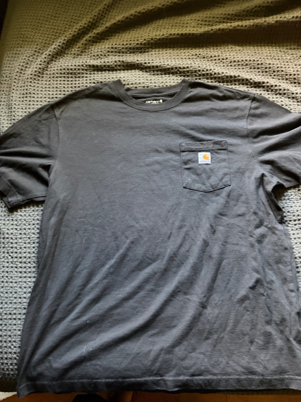 Carhartt Men’s Black Pocket Tee with Logo Patch